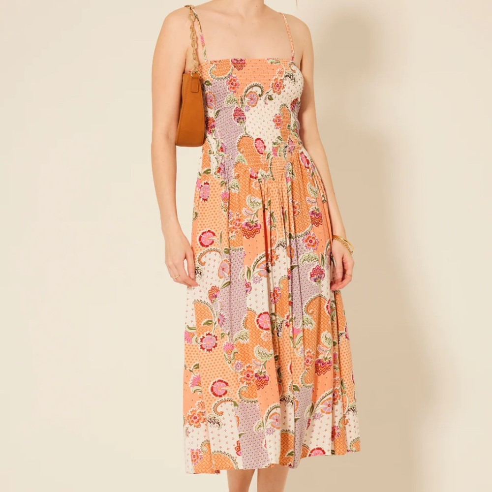 Patrons of Peace Crawford floral print midi‎ dress Size Small